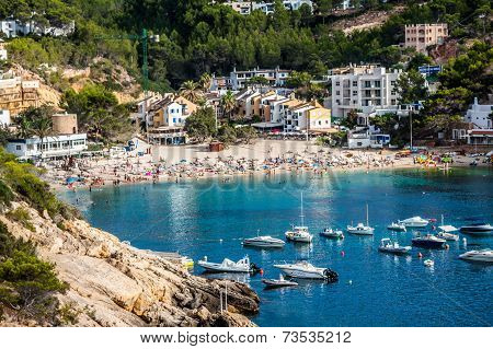Ibiza Cala De Sant Vicent August  20, 2013: Caleta De San Vicente Beach Turquoise Water
