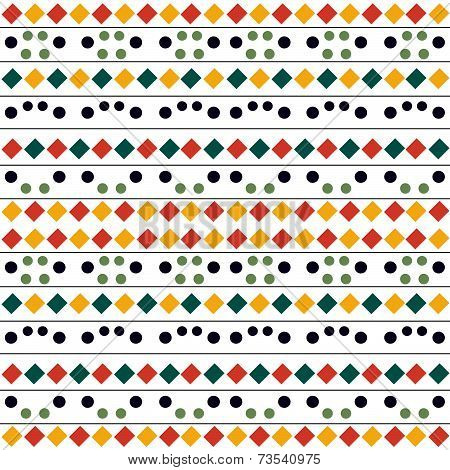 Seamless pattern of colored simple forms