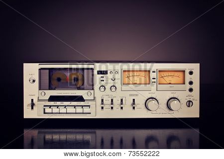 Vintage Stereo Cassette Tape Deck Recorder Front