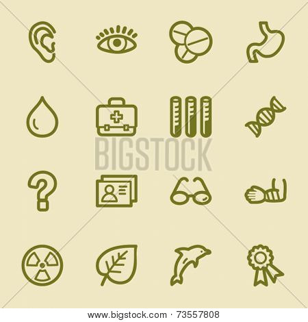 Medicine web icons set