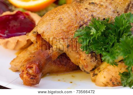 polish national dish - duck with apples