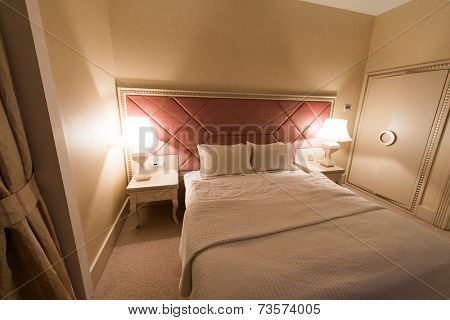 GABALA - MAY 18: Room in Riverside Hotel on May 18, 2014 in Gabala, Azerbaijan. Riverside hotel is first 5 star hotel in Gabala, Azerbaijan