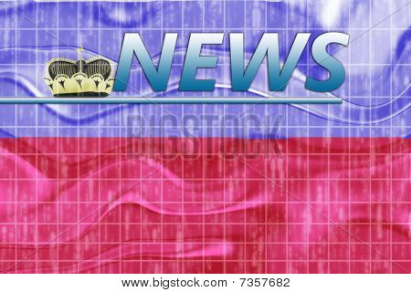 Bandiera di Lichenstein ondulate News