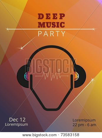 Deep music party poster