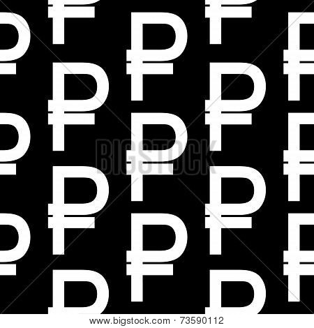 Ruble Symbol Seamless Pattern