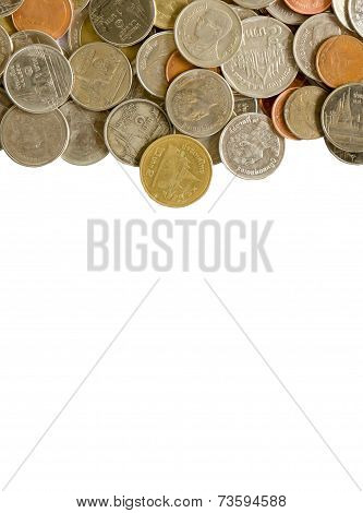Thai Baht Coins Background