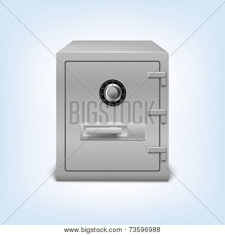 Safe with lock.