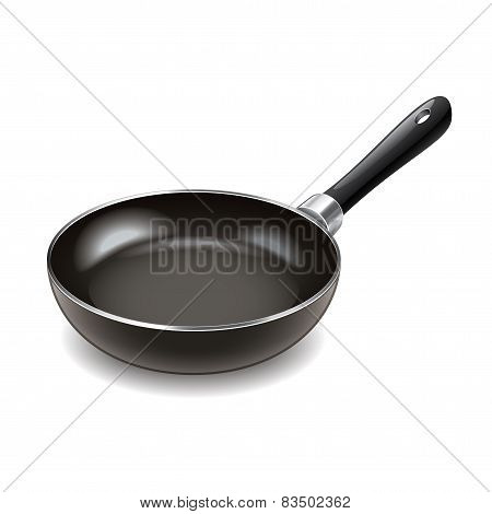 Frying Pan Isolated On White Vector