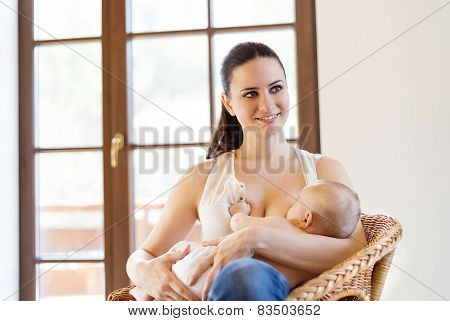 Mother breastfeeding her baby