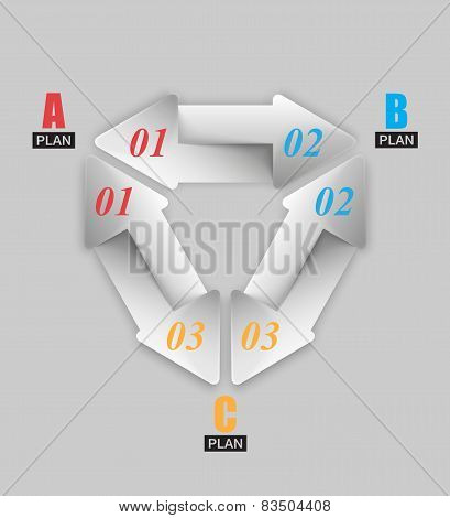 circular system arrow business data visualization element