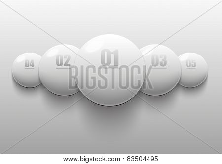 White porcelain circles infographic