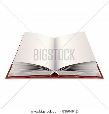 New Opened Book Isolated On White Vector