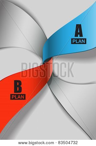 two different ribbon entwined with each other