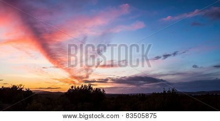 Bright Clouds At Sunset