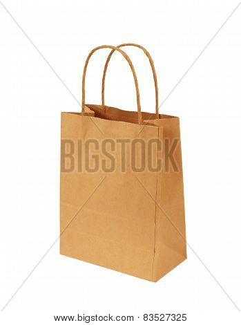 Brown Paper Bag Isolated On White