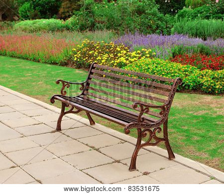 Metal Garden Chair In The Garden