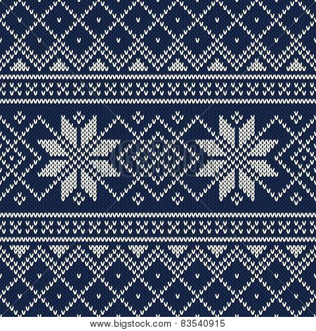 Vintage Sweater Design. Seamless Knitted Pattern
