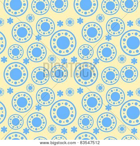 Tribal pattern in yellow and blue colors