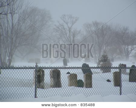 Blizzard kirkegård 2