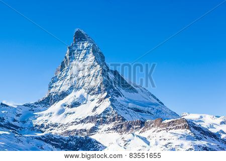 View Of Matterhorn On A Clear Sunny Day