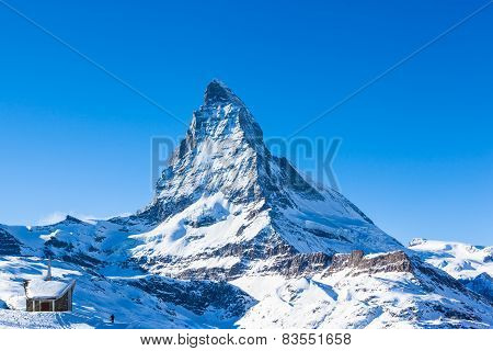 View Of Matterhorn And The Riffelberg Chapel Chapel