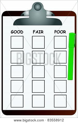 Clipboard Checklist