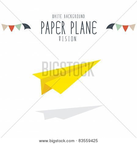 Yellow paper plane