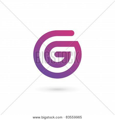 Letter G Number 6 Logo Icon Design Template Elements