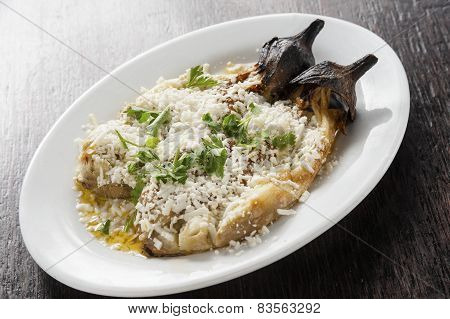 grilled eggplant with feta cheese