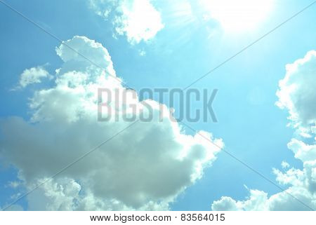 bright cloudy sky backgrond texture