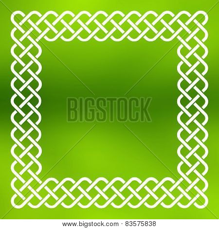 Celtic Frame Over Abstract Background