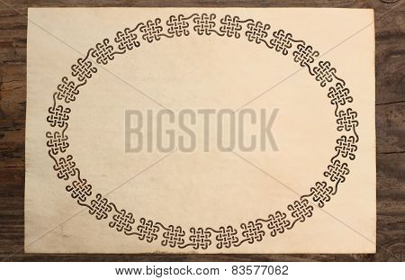 celtic border parchment paper cut knotwork background