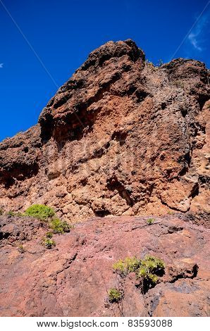 Volcanic Rock Basaltic Formation in Gran Canaria