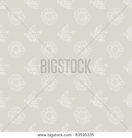 butterflies and flowers pattern