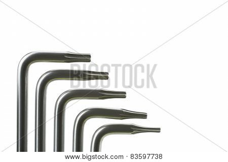 Five hexalobular wrench