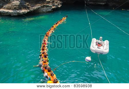 Trang, Thailand - June 11: Emerald Cave Or Morakot Cave On June 11, 2014. It Is Famous Cave In Mook