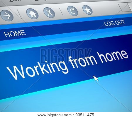 Working From Home Concept.