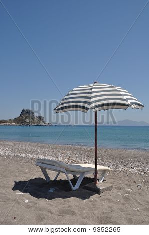 Parasol en stoel