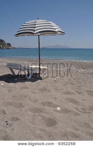 Parasol en stoel