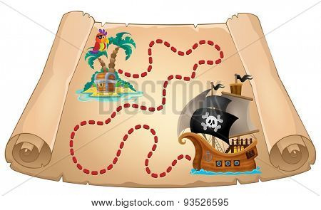 Pirate scroll theme image 1 - eps10 vector illustration.
