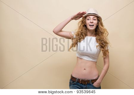 Young attractive woman