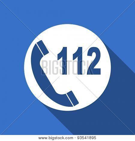 emergency call flat icon 112 call sign