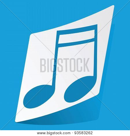 Sixteenth note sticker