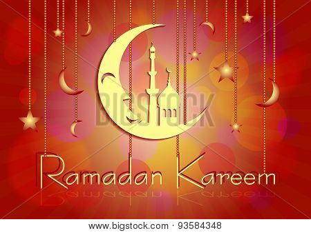 Card For Congratulations With Beginning Of Fasting Month Of Ramadan