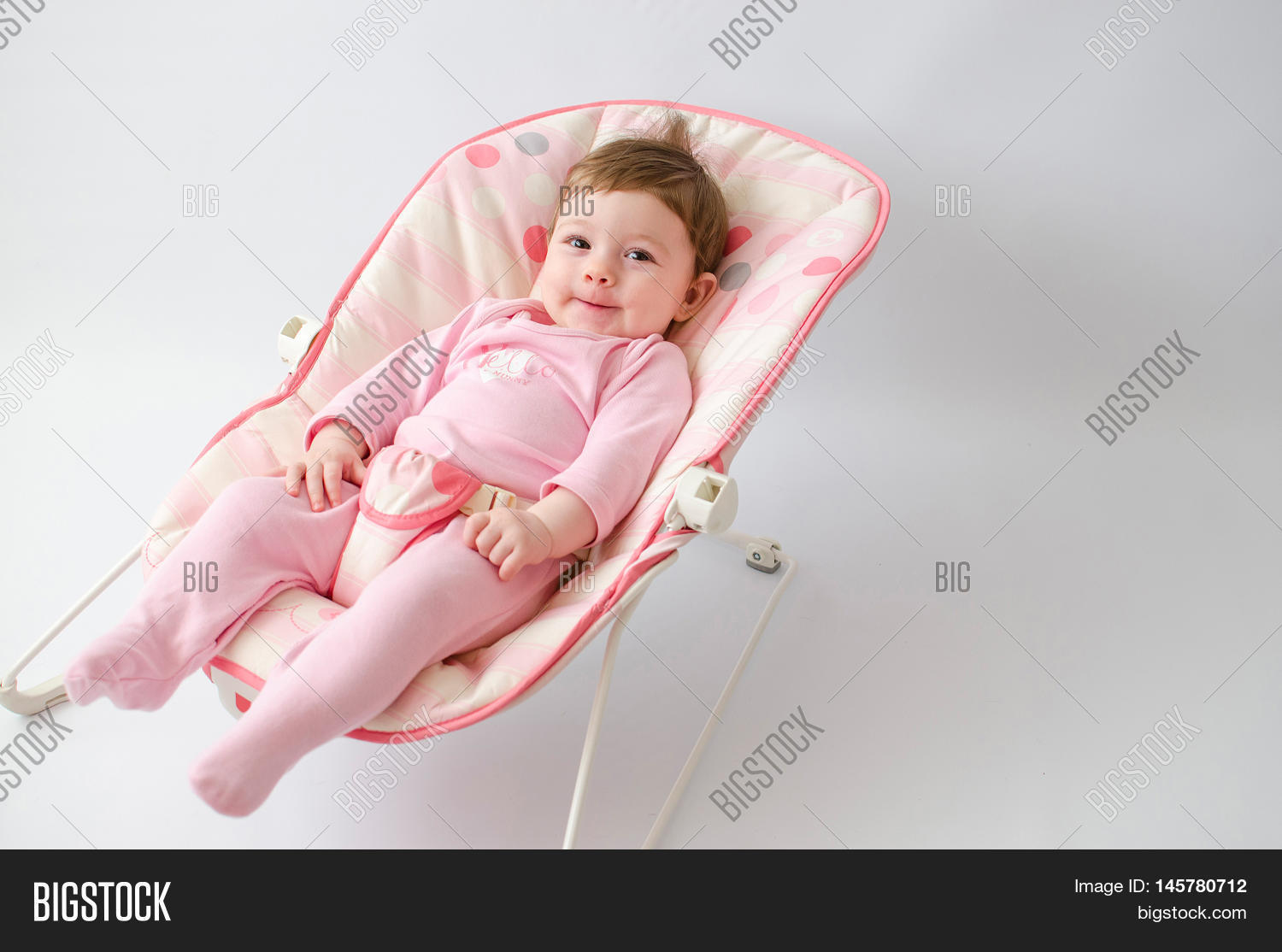 Baby Girl On Bouncer Image & Photo (Free Trial) Bigstock