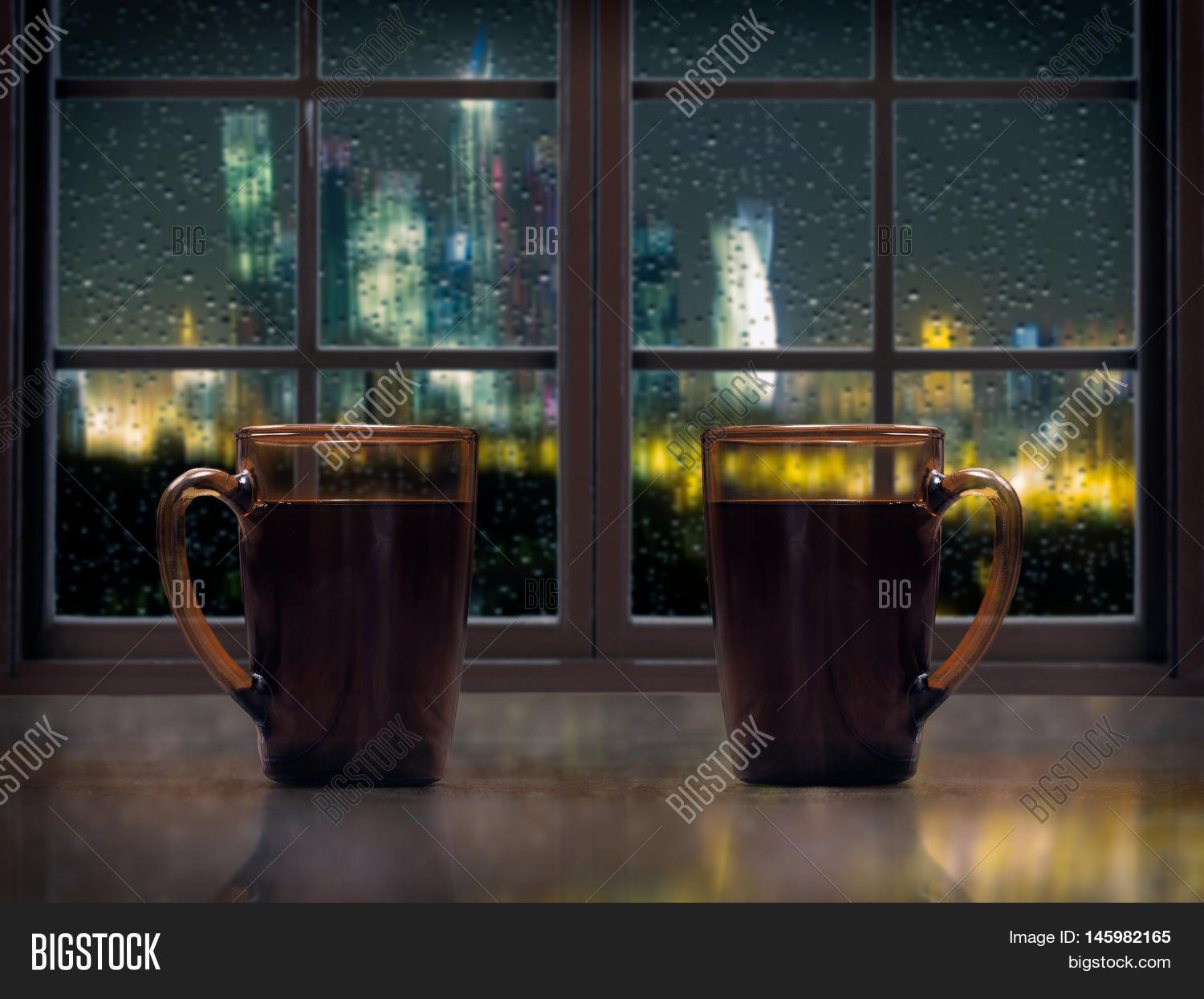 Two Mugs Hot Drink - Tea Coffee On Image & Photo | Bigstock