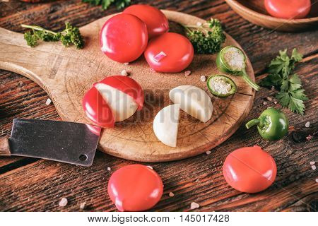 Cheese In Red Wax