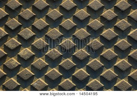 Rhombus tridimensional mønster, detalje af et jern mand-hul cover