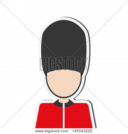 soldat london england landmark culture europe icon. Flat and isolated design. Vector illustration