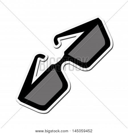 flasses fashion accesory summer frame icon. Flat and isolated design. Vector illustration